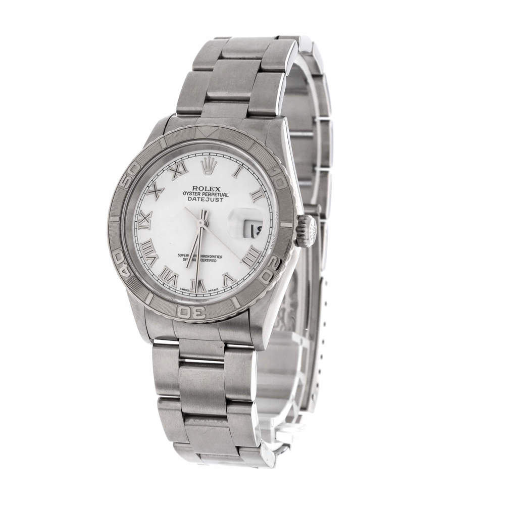 Rolex 36 Oyster Perpetual Datejust Turn-O-Graph Automatic Watch - Picture 2 of 4